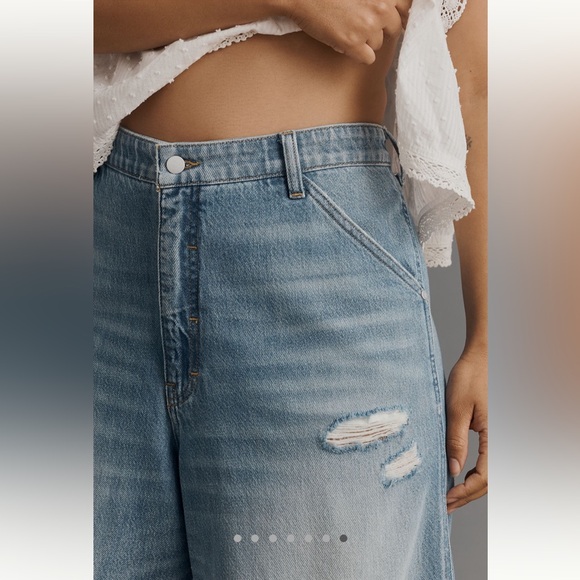 Anthropologie Pilcro Elastic-Back Denim Bermuda Shorts - Picture 7 of 8